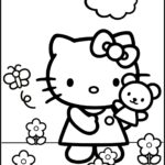Hello Kitty Coloring Pages Team Colors