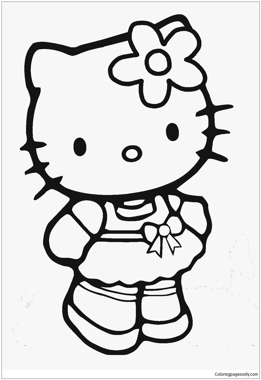 Hello Kitty Coloring Page