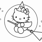 Hello Kitty Halloween Coloring Page Coloring Pages 4 U
