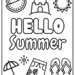 Hello Summer Coloring Pages Coloring Home