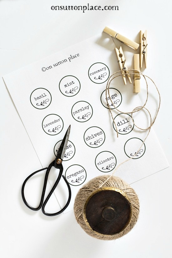 Herb Garden Markers Printable Free Easy On Sutton Place
