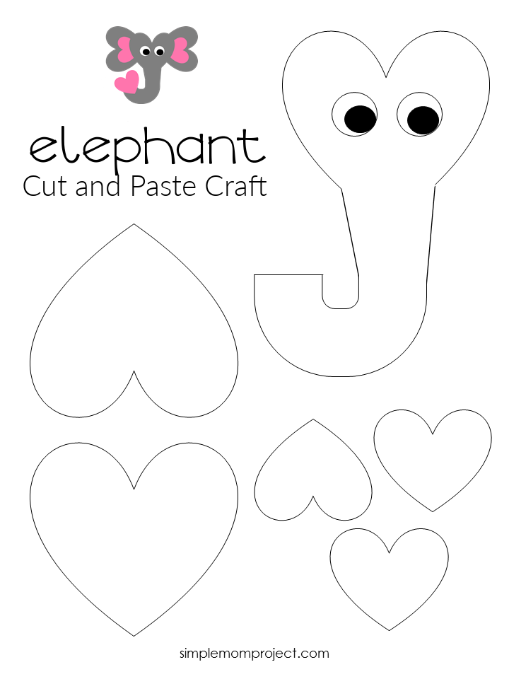 printable elephant craft preschool