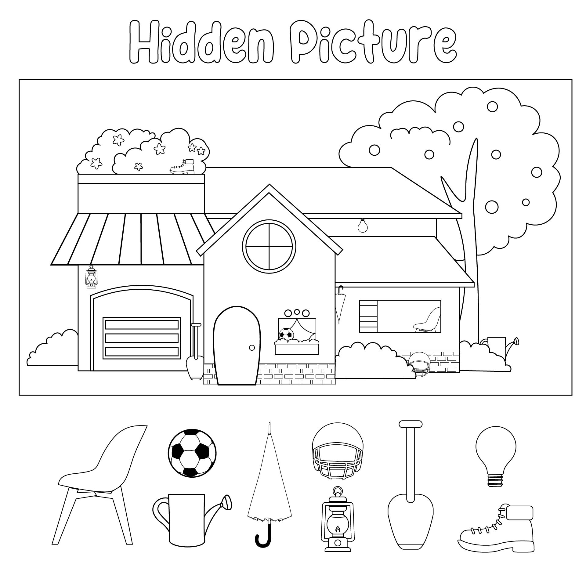 Hidden Object Coloring Pages Printable Infoupdate