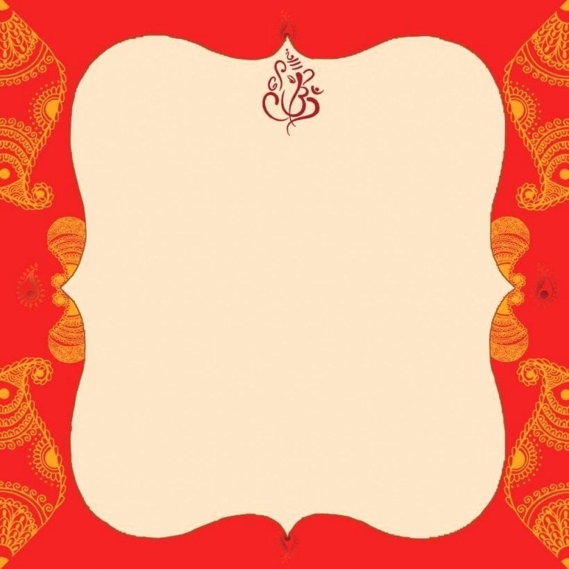 Hindu Wedding Invitation Template Beautiful Blank Indian Wedding