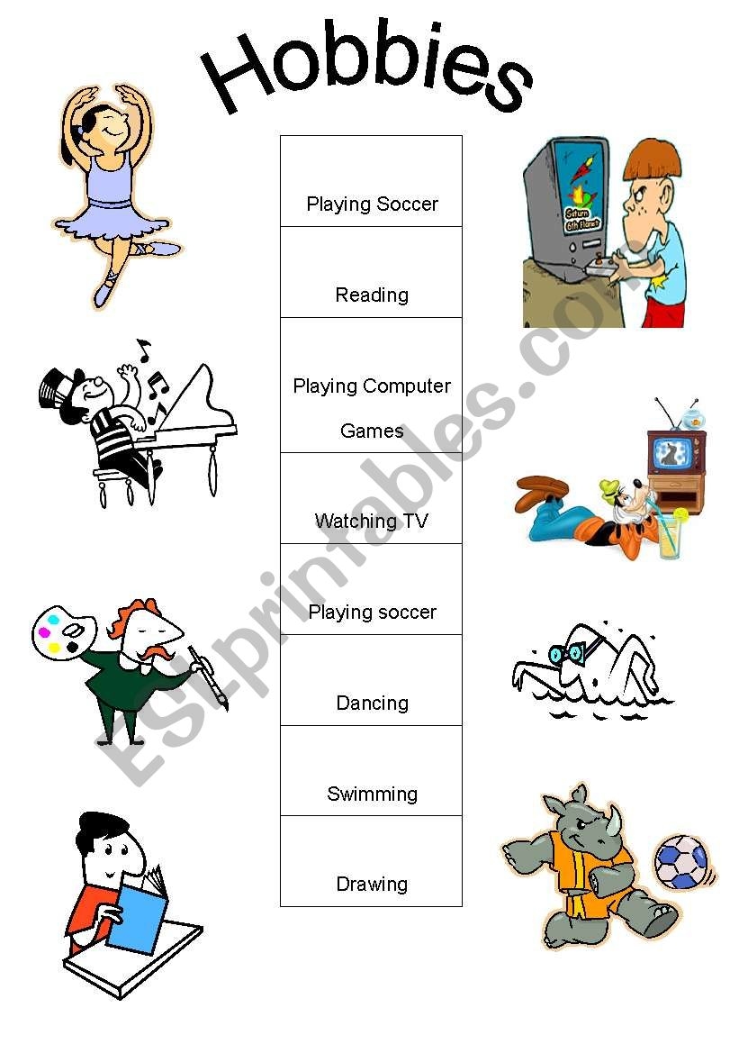 Hobbies ESL Worksheet By Acampbe2
