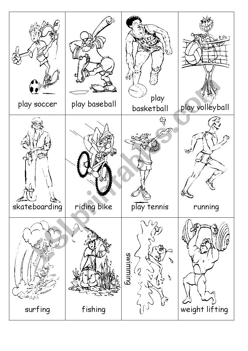 printable hobbies worksheet