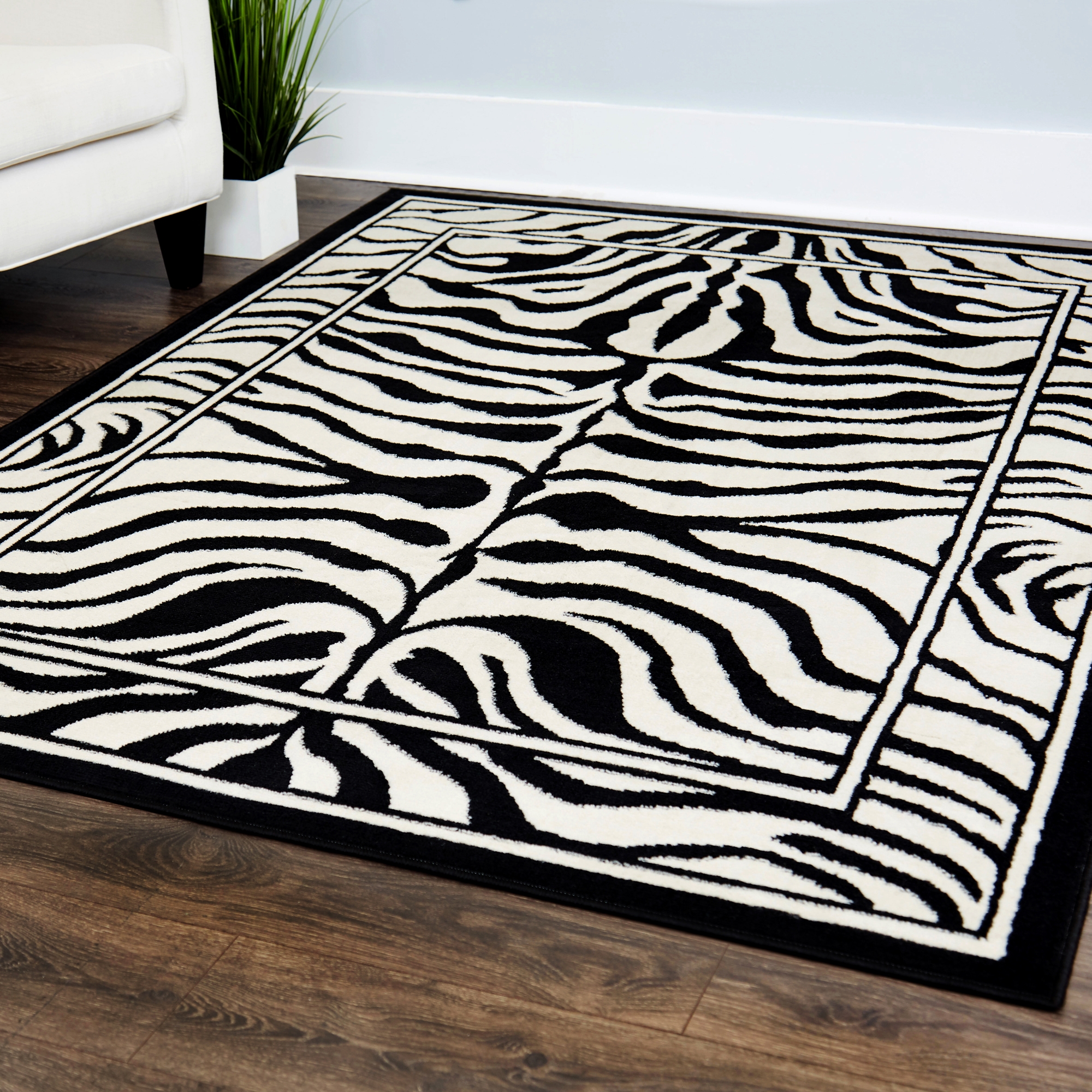 Home Dynamix Modern Leopard Animal Print Area Rug 8x11 Zebra Safari
