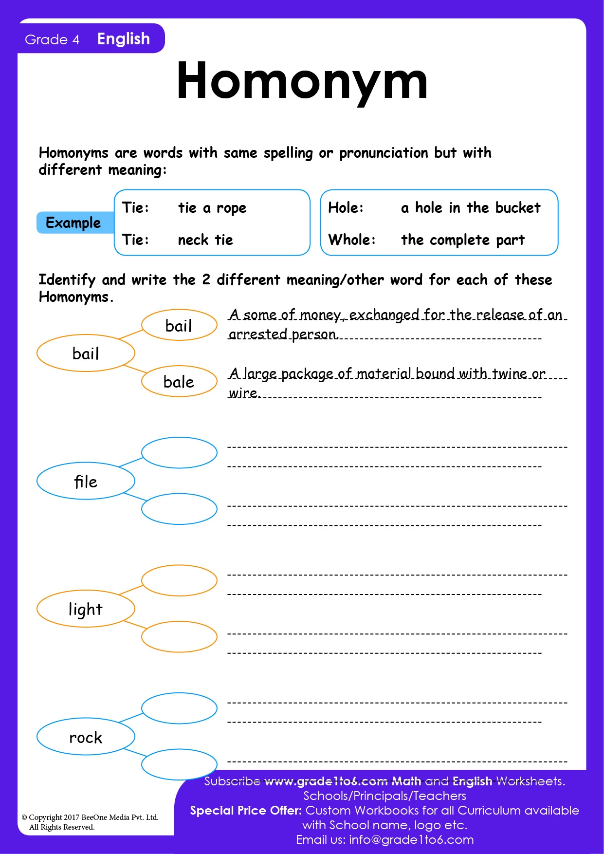 Homophone Worksheets Free English Worksheets Worksheets Library