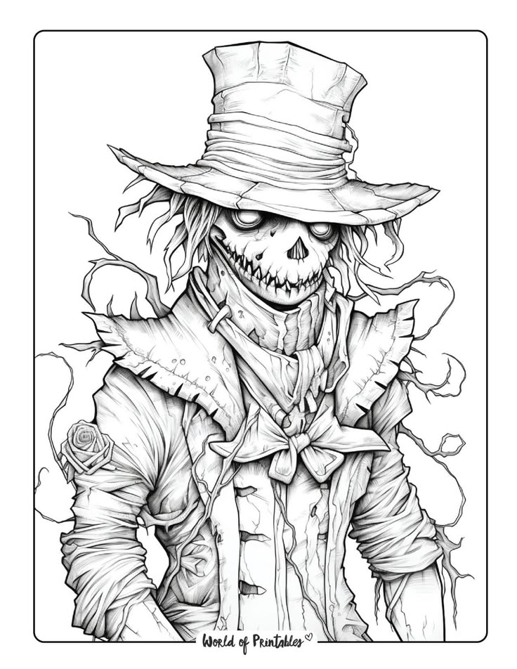 Horror Coloring Pages For Grown Ups Monster Coloring Pages Adult