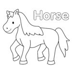 Horse Coloring Page Farm Animal Coloring Pages Farm Animals For Kids