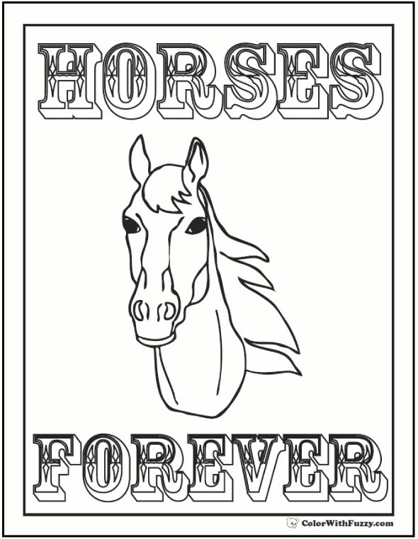 Horse Head Coloring Pages Printable Infoupdate