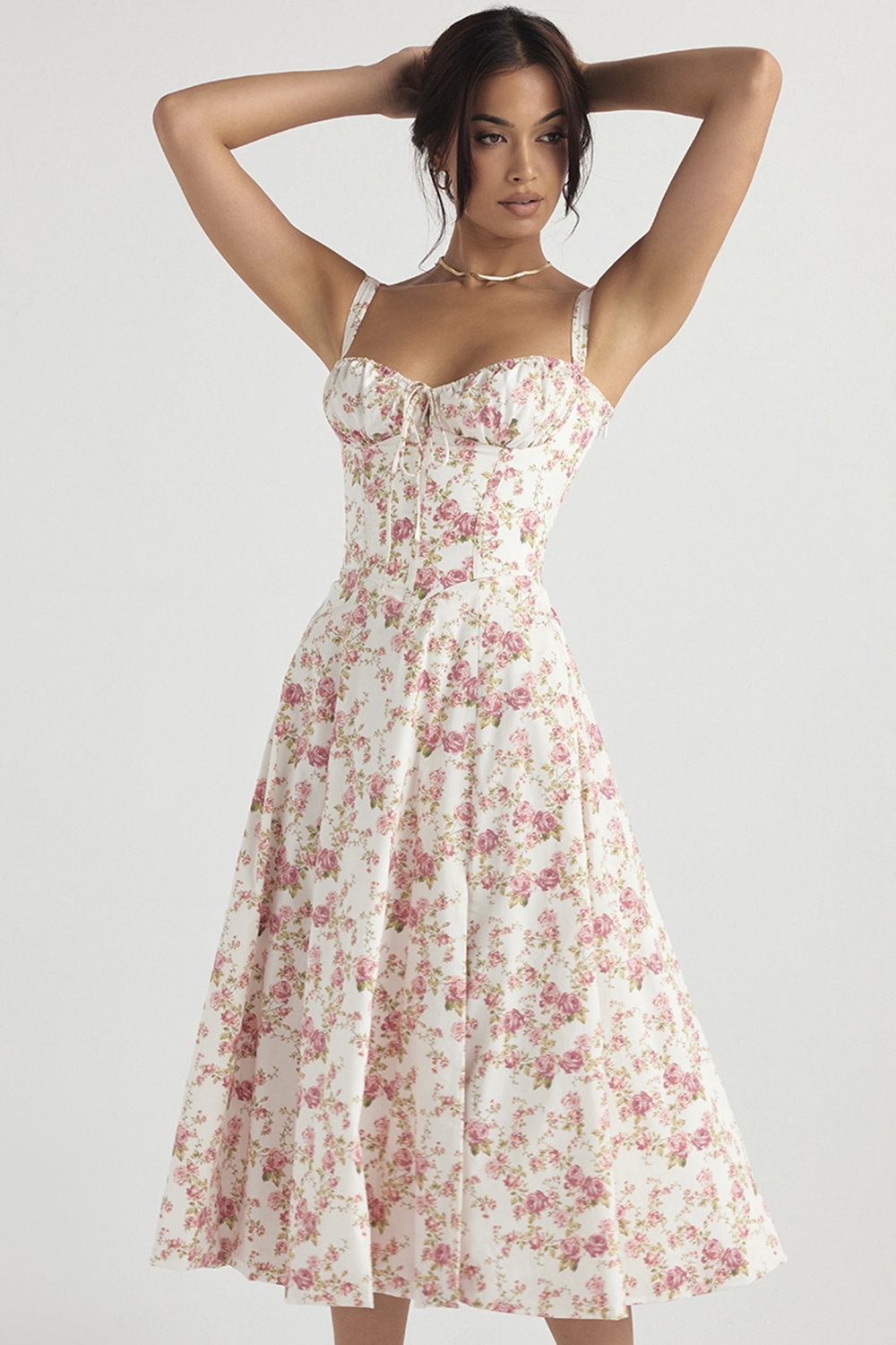 fashion print bustier summer dress
