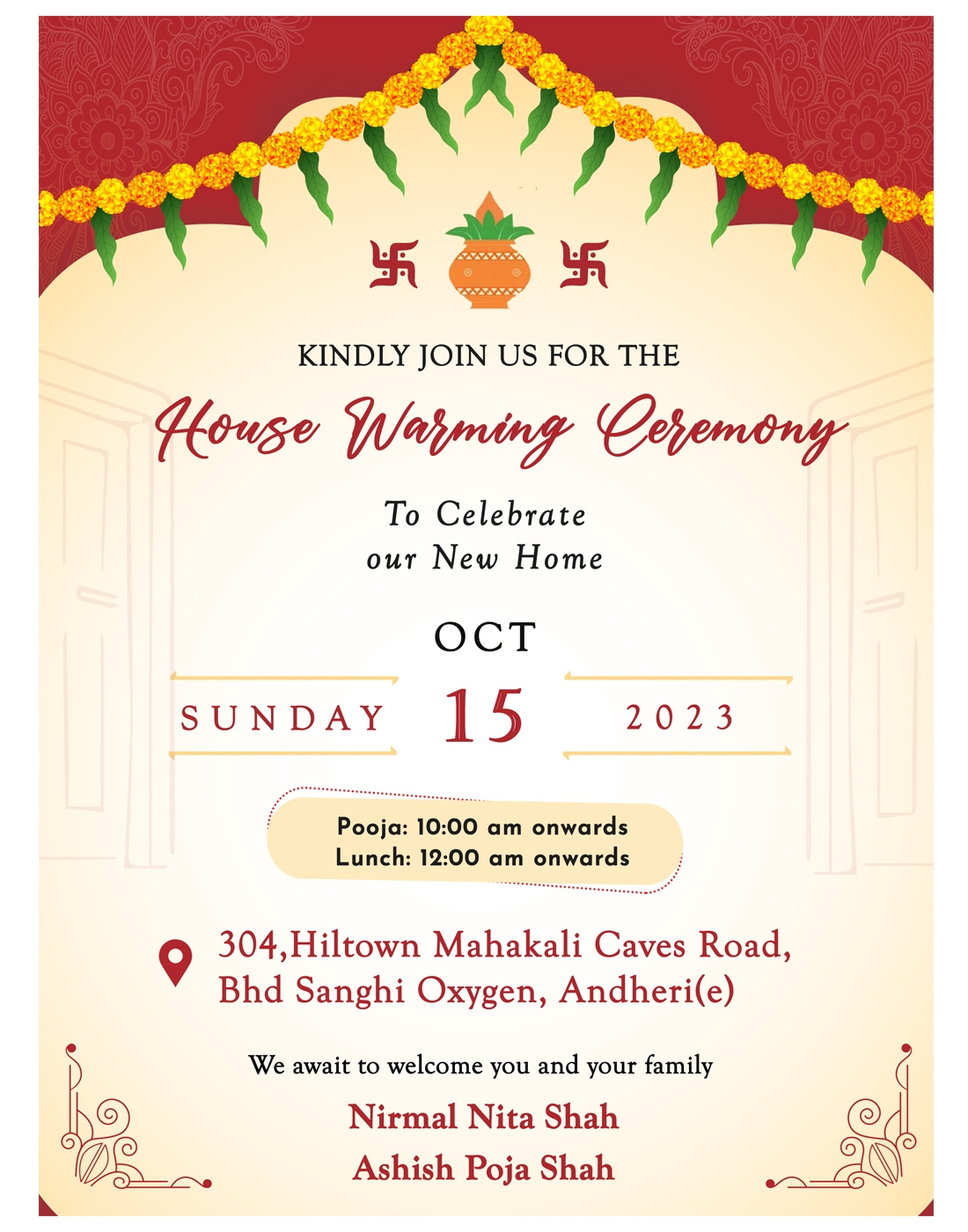 House Warming Invitation Card