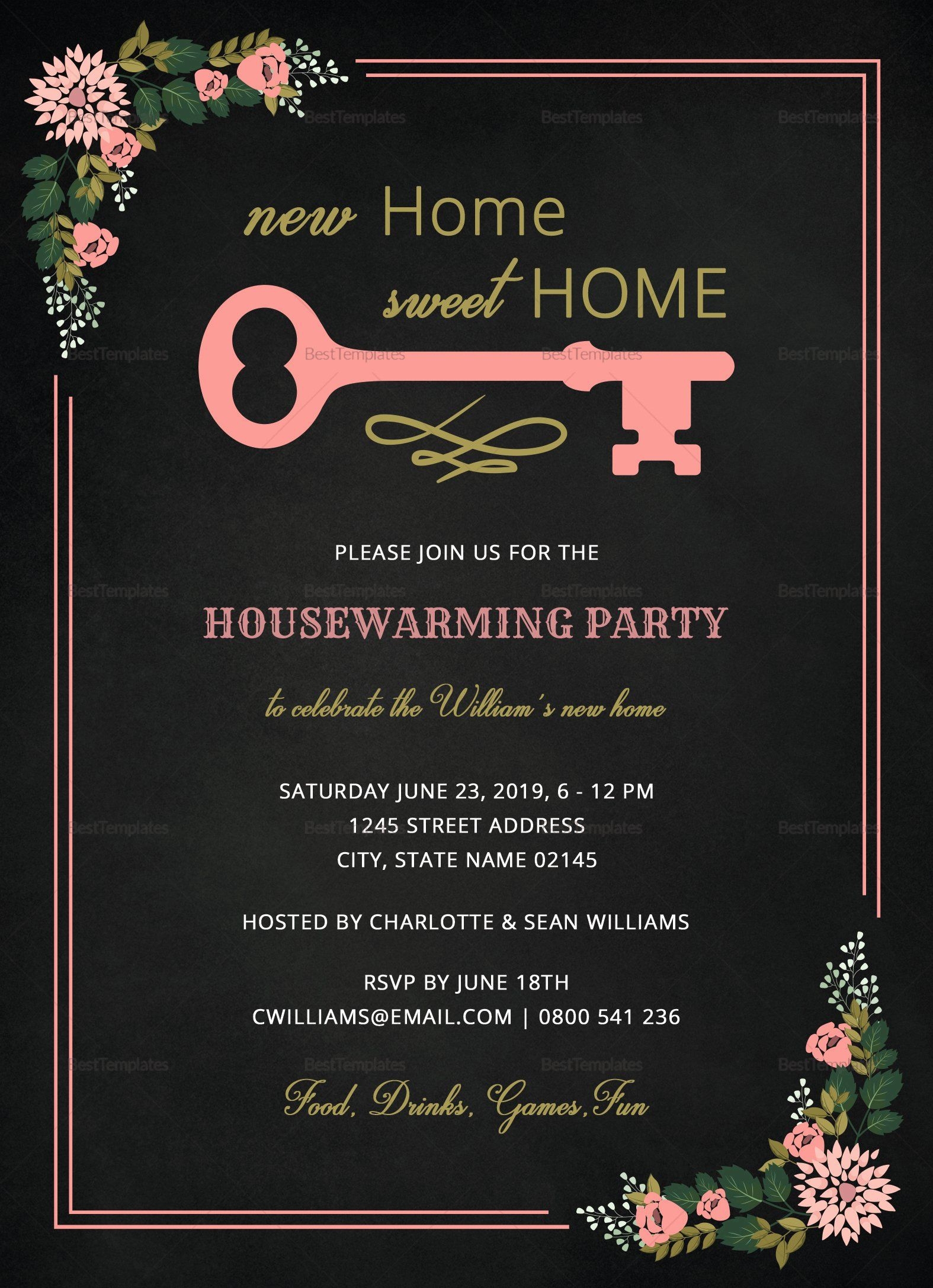 House Warming Invitation Message Template Content Calendar Template