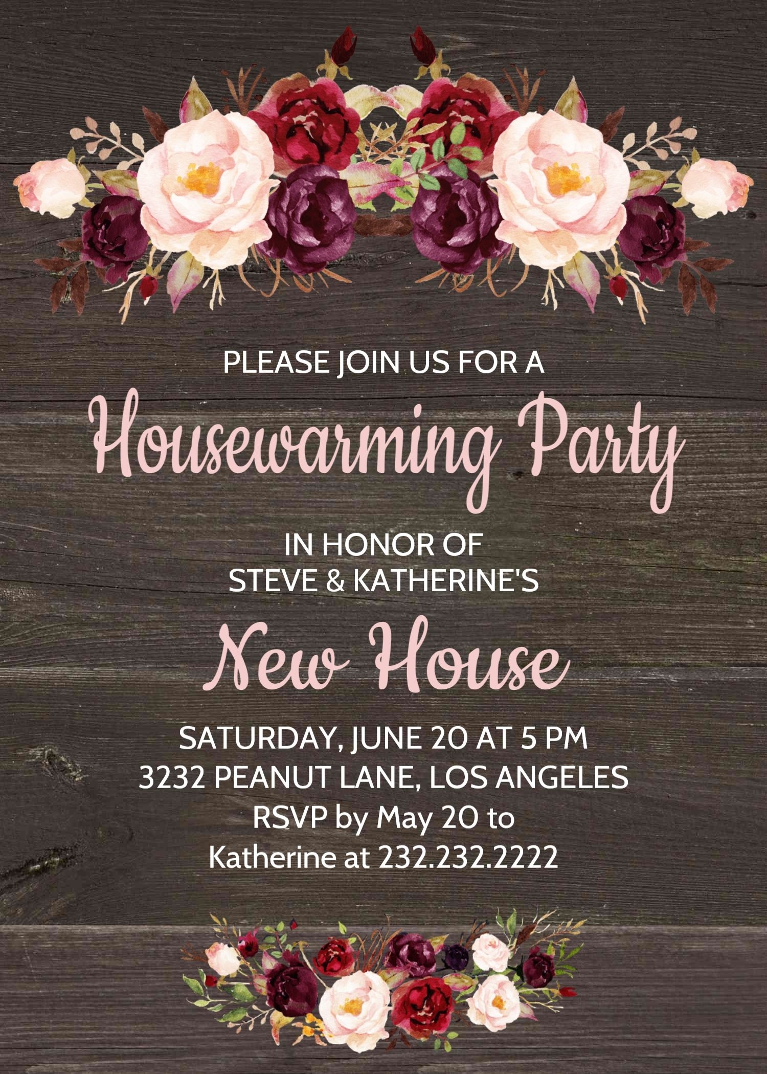 invitation template house warming