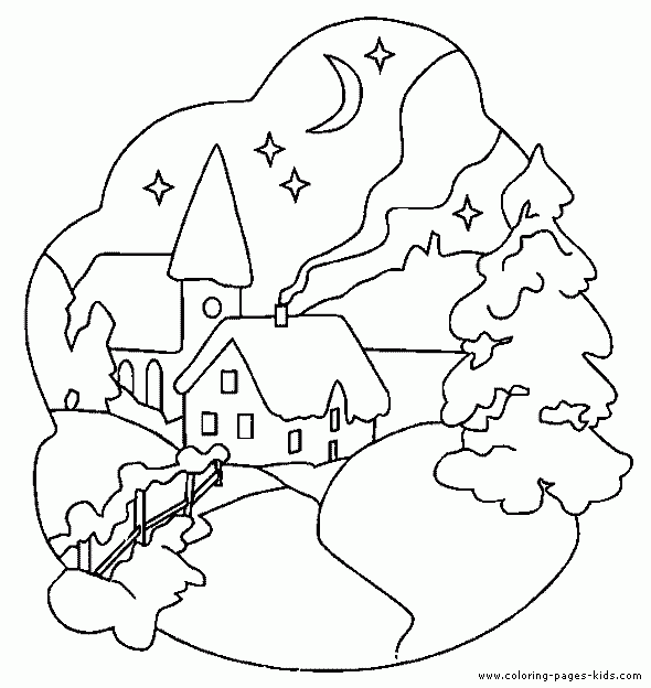 Houses And Homes Color Page Coloring Pages For Kids Family People 