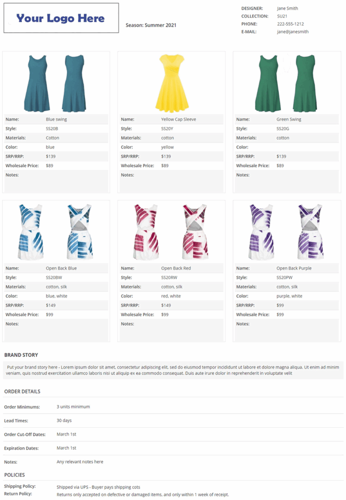 How To Create A Line Sheet