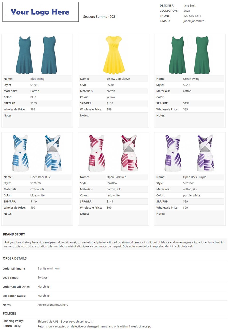How To Create A Line Sheet