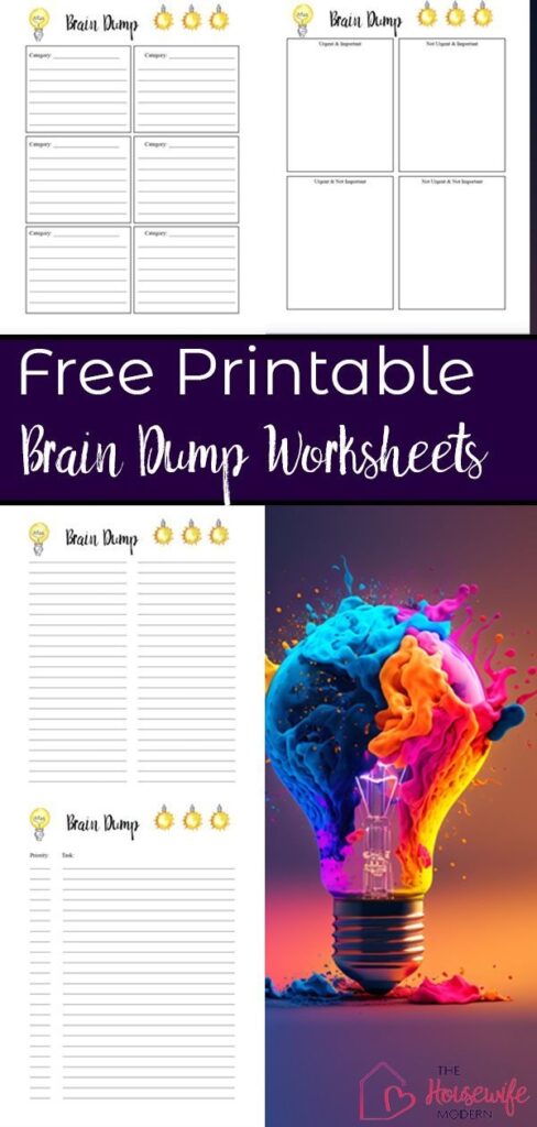 How To Do A Brain Dump Free Printable Brain Dump Worksheet Free