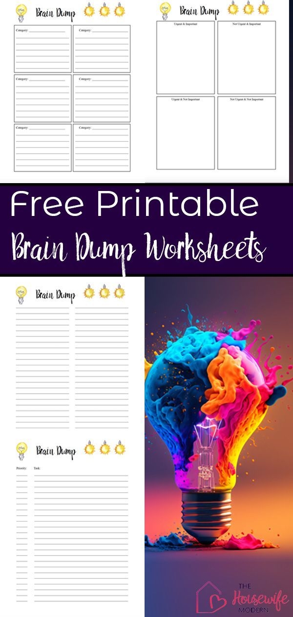 How To Do A Brain Dump Free Printable Brain Dump Worksheet Free 