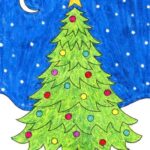 How To Draw An Easy Christmas Tree Art Projects For Kids