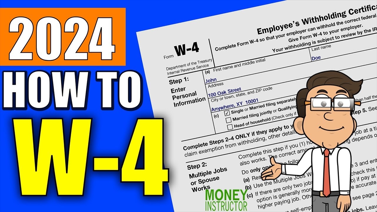 How To Fill Out An IRS W 4 Form 2024 W4 Tax Form Money Instructor 