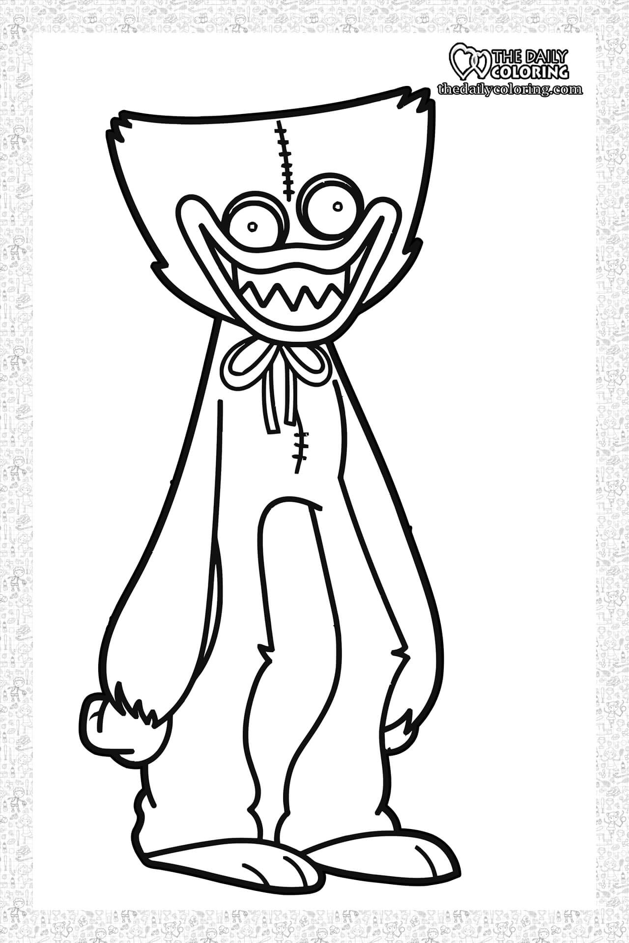 Huggy Wuggy Coloring Pages The Daily Coloring