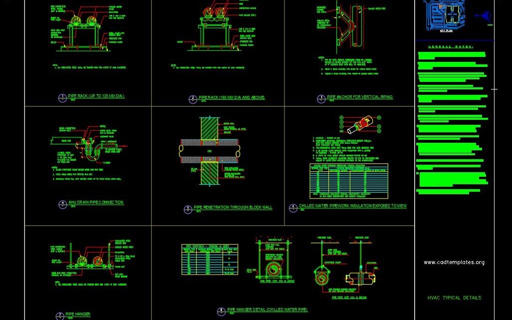 HVAC Typical Details Drawing CAD Template DWG CAD Templates