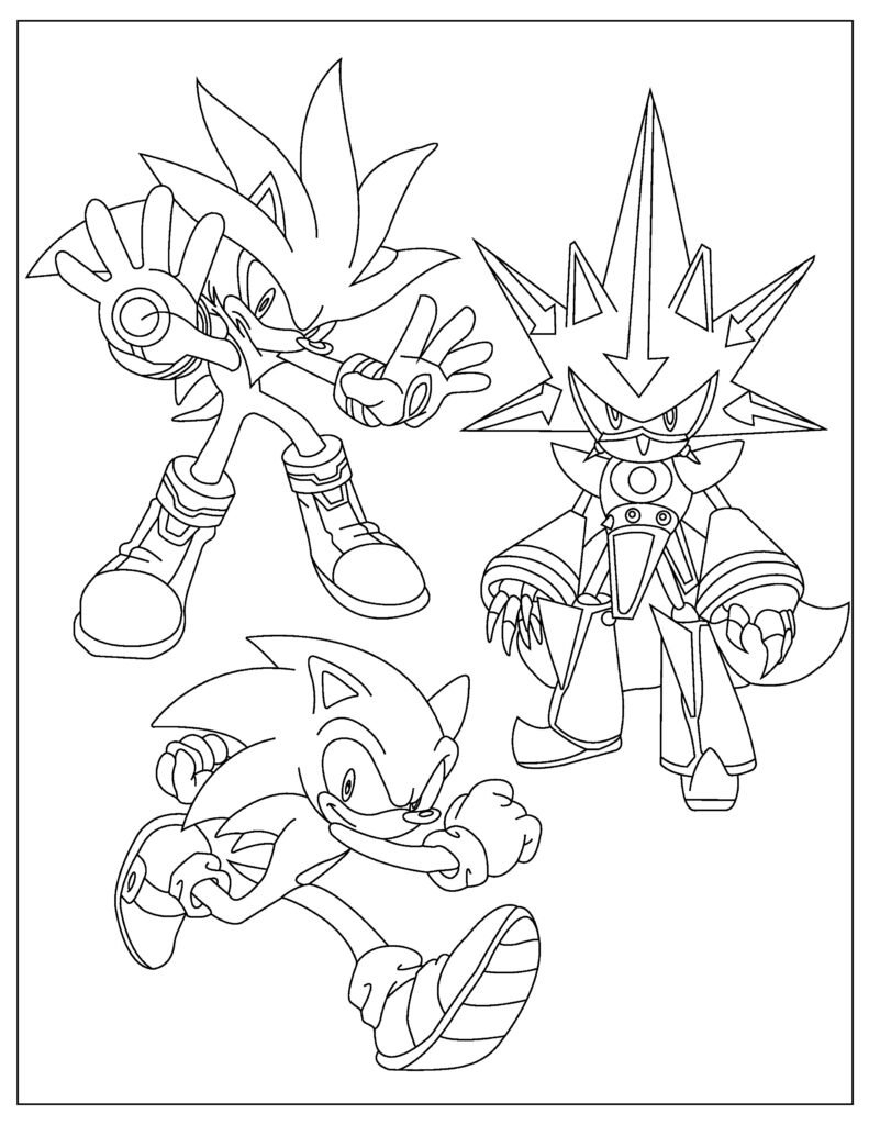 Hyper Sonic Coloring Pages Coloring Nation
