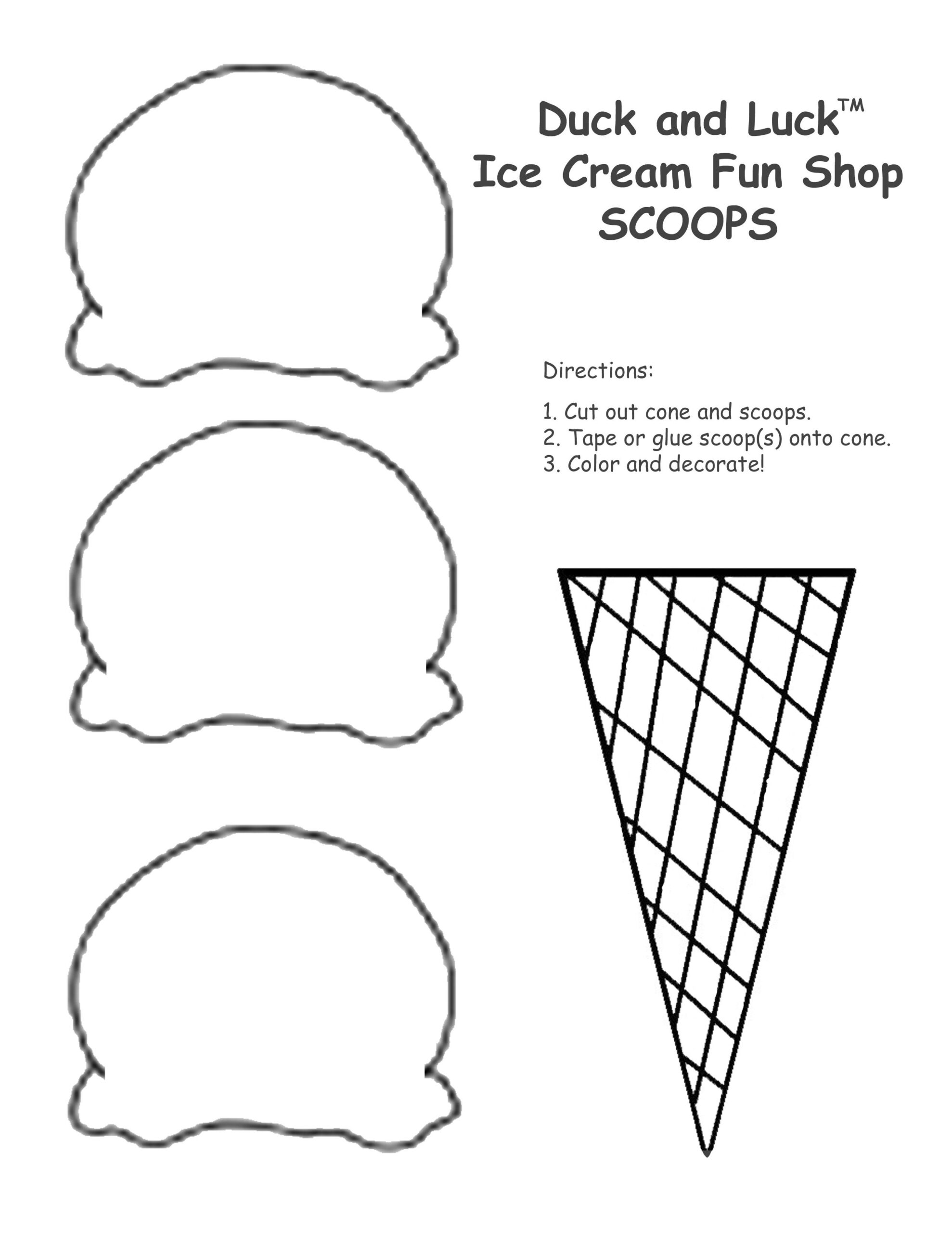 ice cream cone template printable free