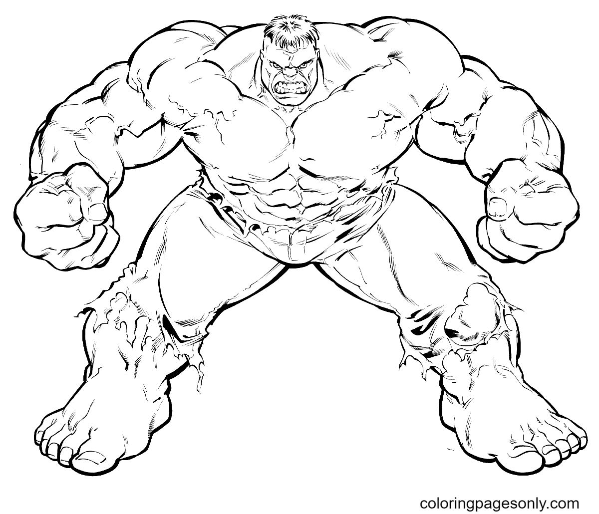 Incredible Hulk Coloring Pages