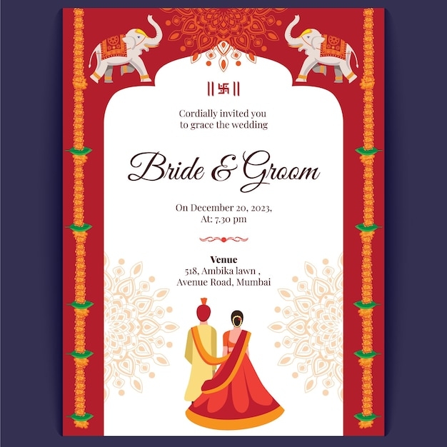 Indian Wedding Invitation Card Design Template Infoupdate