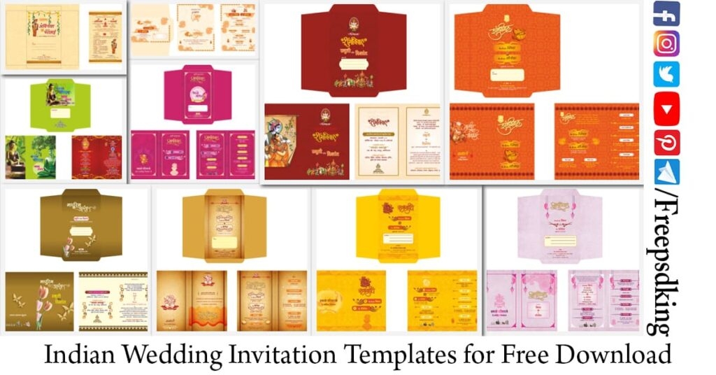 Indian Wedding Invitation Templates Free Download Freepsdking
