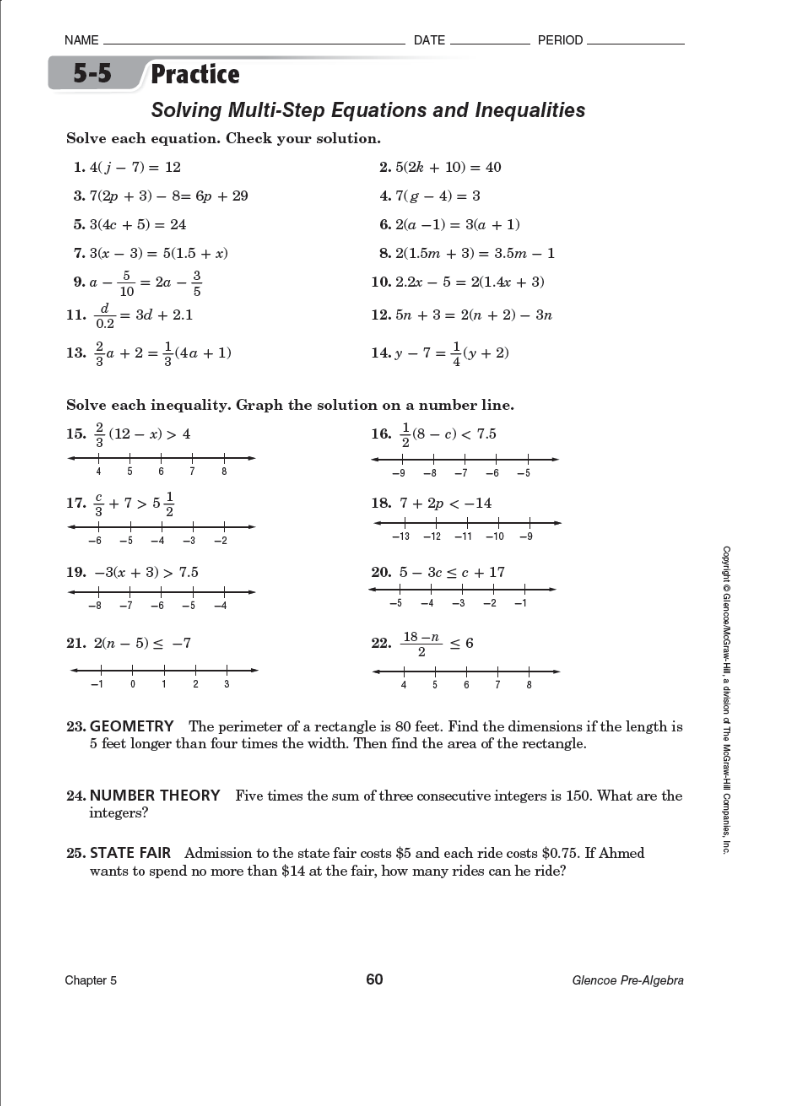 8th grade worksheets