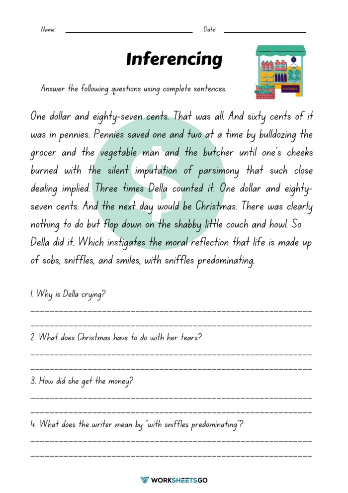 Inference Worksheets Develop Critical Thinking Skills With Engaging 