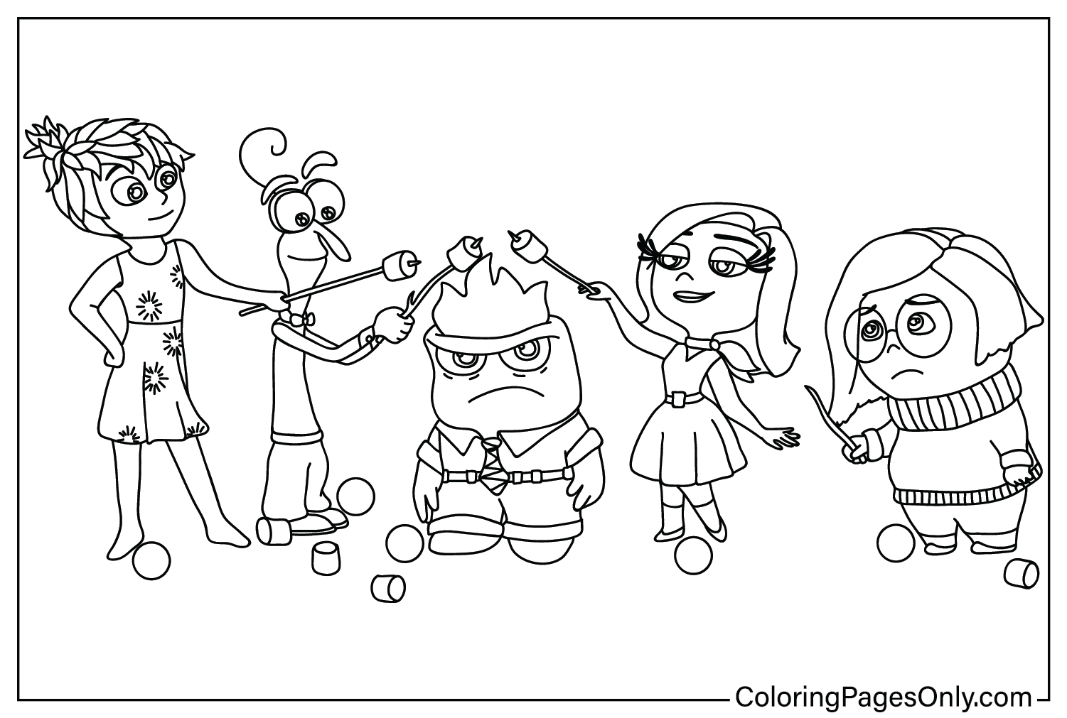 Inside Out 2 Coloring Pages