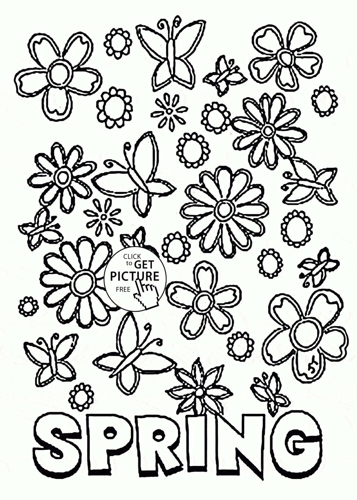 free spring coloring pages