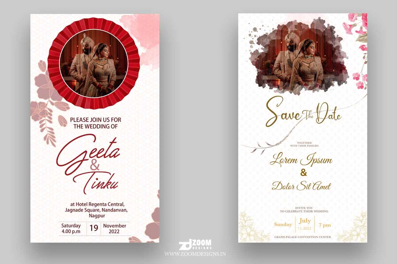 Invitation Card Template Free Download PSD Wedding Invitation