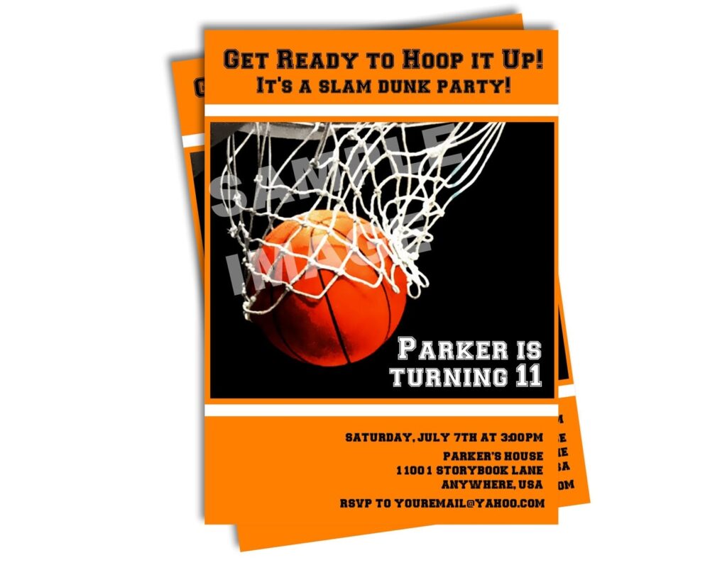 Invitation Template Boys Basketball