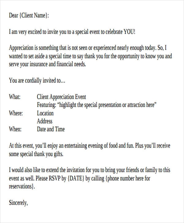 Invitation To Event Email Template