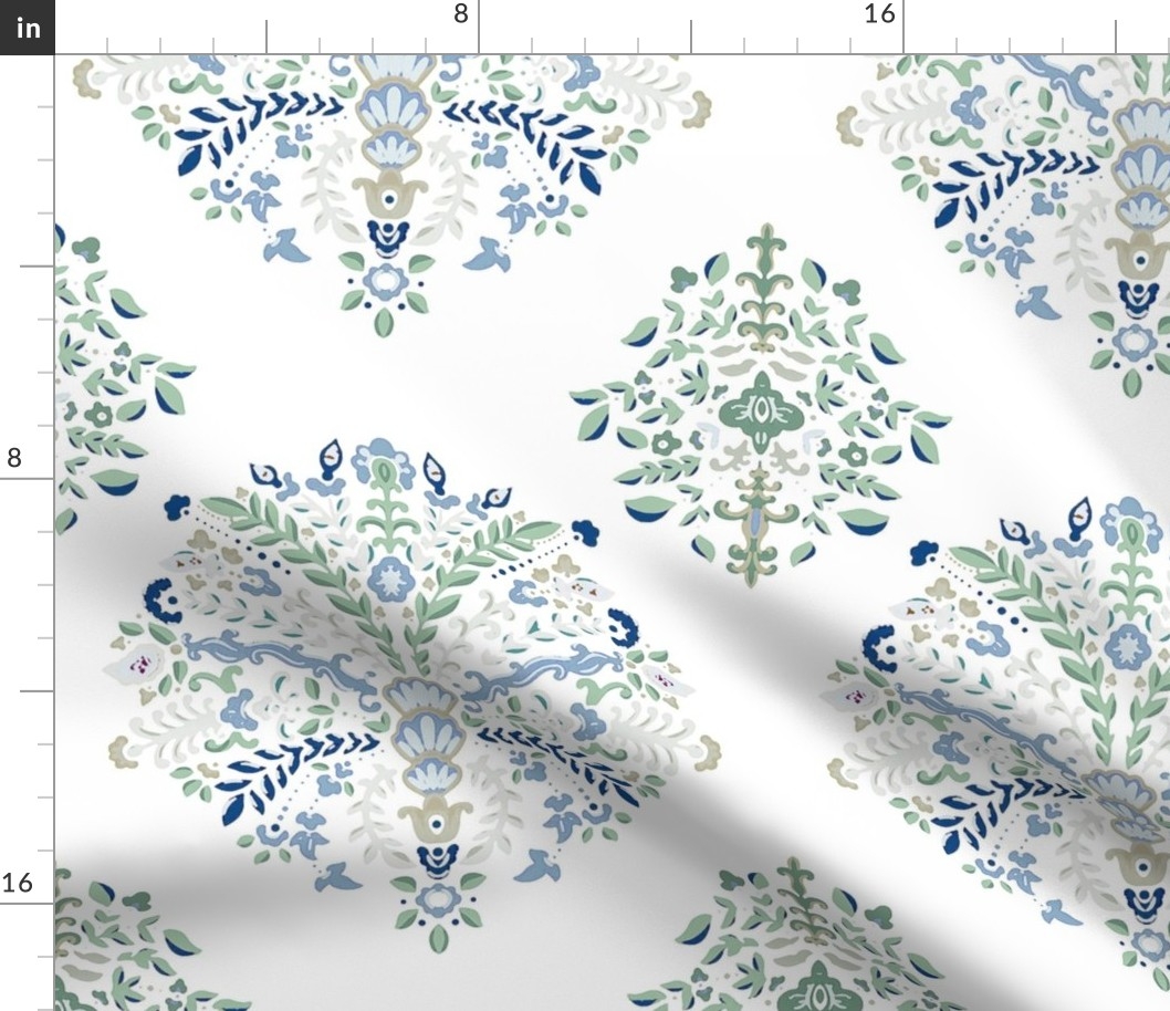 Jaipur Garden Block Print Fabric Spoonflower