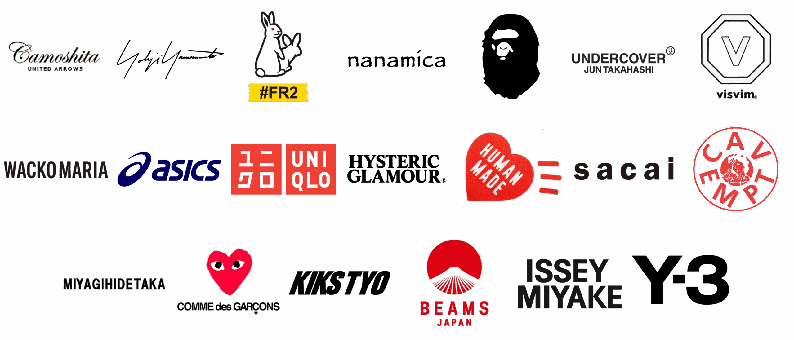 Japanese Fashion Brands Logos