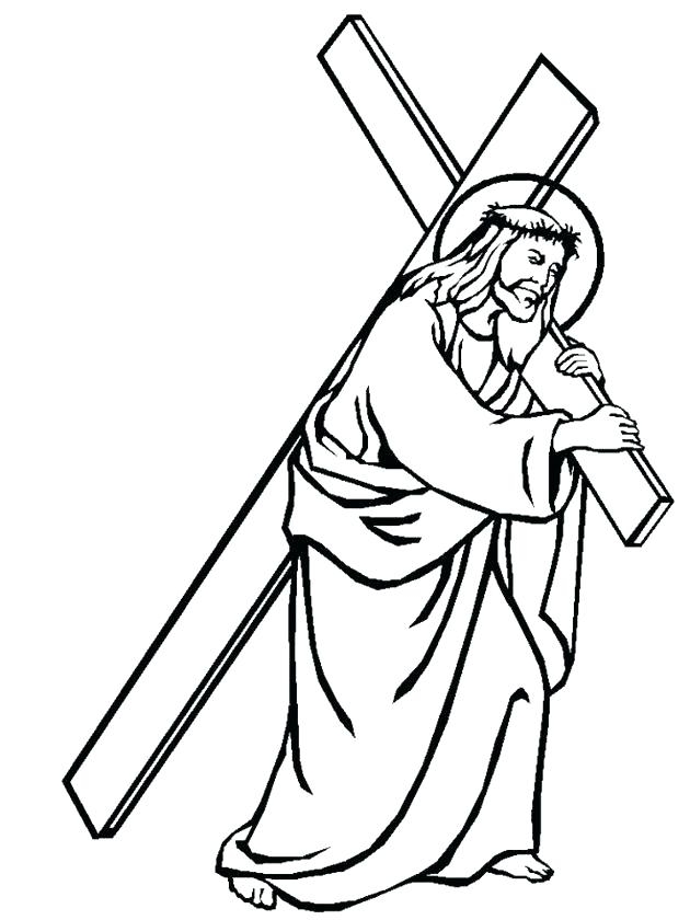 Jesus On The Cross Coloring Pages Printable At GetColorings Free