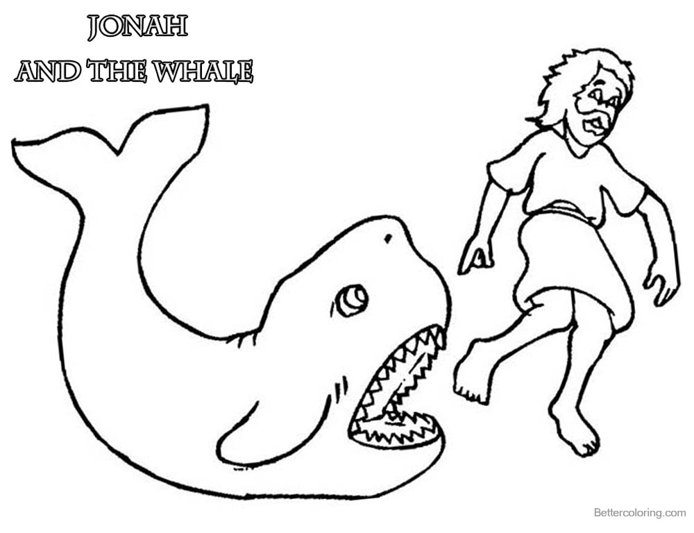 printable picture of jonah and the whale