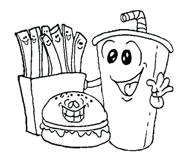 free printable junk food coloring pages
