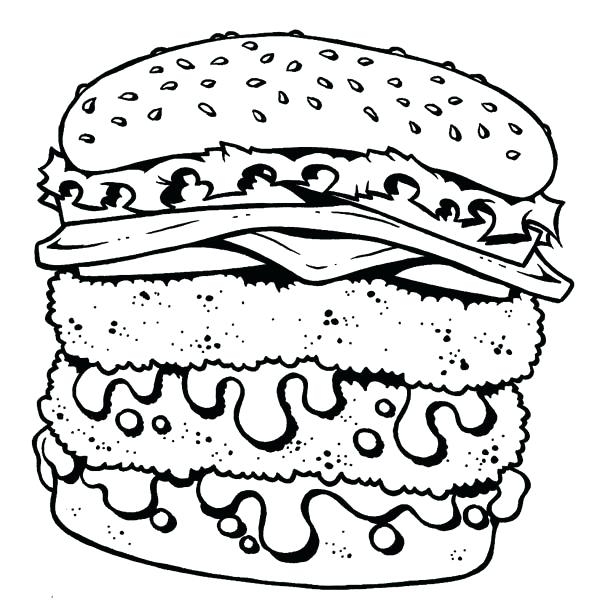 junk food coloring pages printable