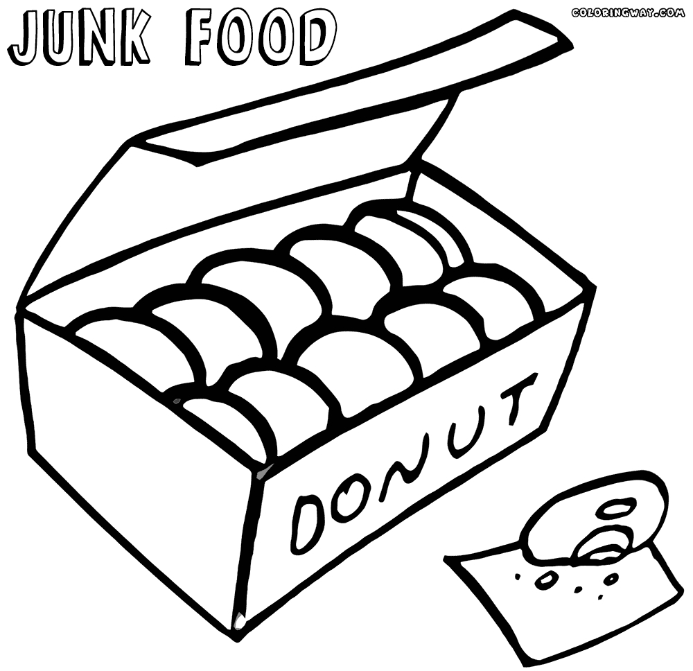 Junk Food Coloring Pages At GetColorings Free Printable Colorings