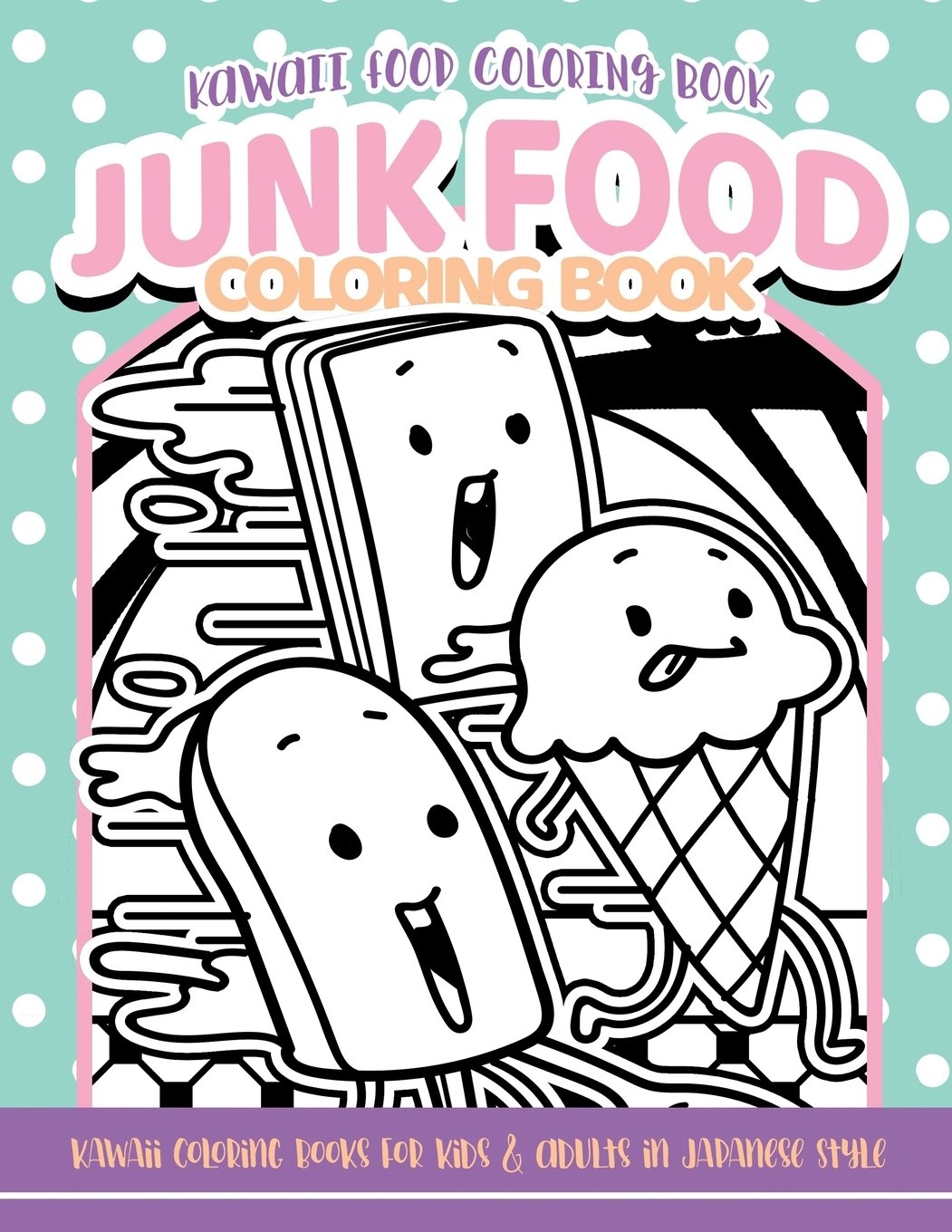 junk food kawaii food coloring pages