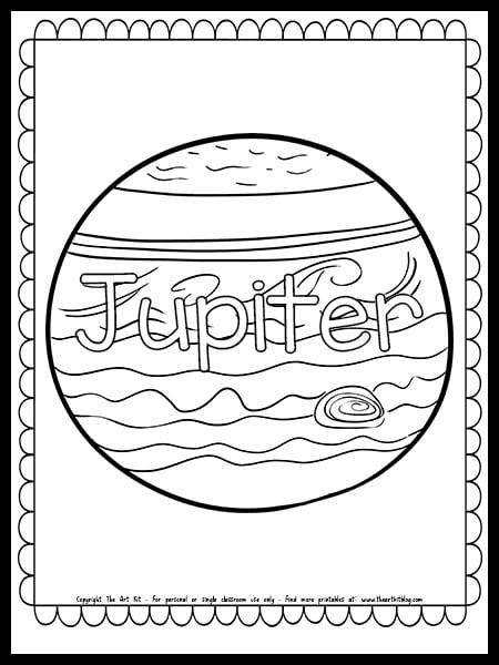 Jupiter Coloring Page FREE PRINTABLE The Art Kit