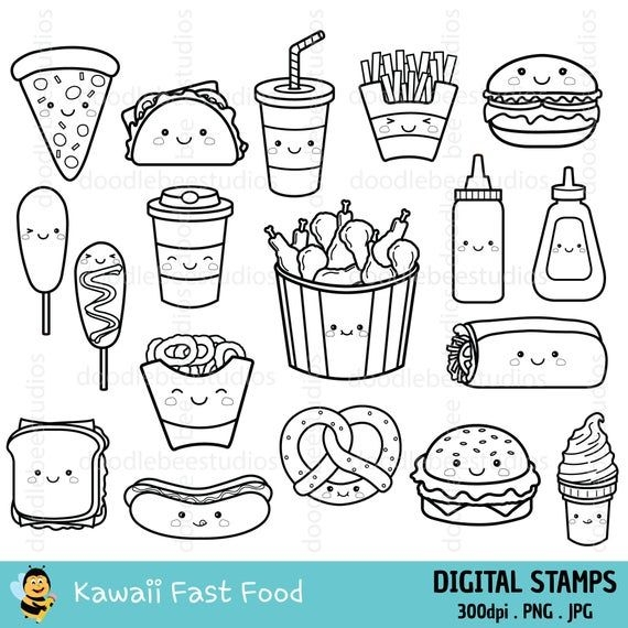 Kawaii Fast Food Clipart Kawaii Fast Food Clipart Cute Fast Food 
